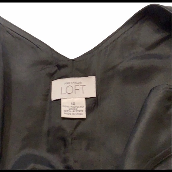 ANN TAYLOR LOFT SLEEVELESS TOP BLACK 14 - Picture 3 of 3